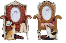 Cadre photo déco figurine statuette Chat avec Fauteuil à poser - animal animaux