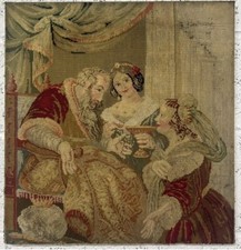 King with Wife Perfect Fabulous Antique French tapestry, 18 Century