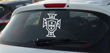 1 sticker autocollant : Portugal coupe FPF blanc arrière voiture (20cm) MAM009