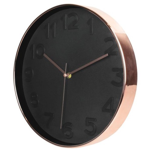 Horloge ronde cm - 30.5, noire