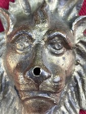 Paire D’ornements De Pendule Bronze Têtes De Lions XIX°