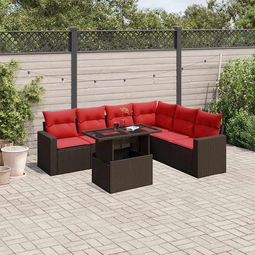 Salon jardin avec coussins - jardin,