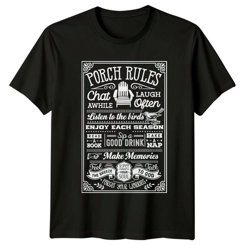 Shirt porch rules lifestyle - t-shirt,