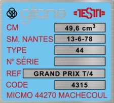 Autocollant Gitane Testi Grand