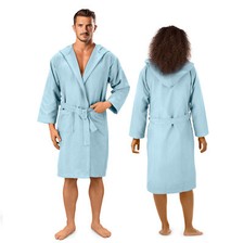 Peignoir de bain homme - Robe sortie de bain en microfibre avec capuche ceinture