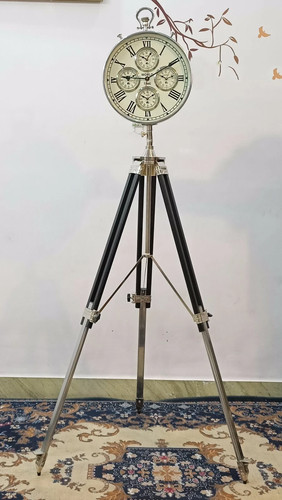 Horloge monde avec trépied - horloge,