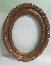 Cadre Ovale Doré Travail Mis