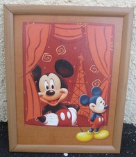 Cadre en bois Mickey – 40 x 50 cm – décoration enfant vintage – REF 1040