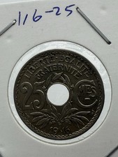 PIECE 25 CENTIMES LINDAUER 1916 CENTIMES SOULIGNÉ TRÈS RARE !!!!
