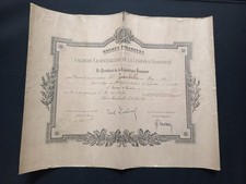 Diplôme autorisation de port croix de guerre belge, 1GM, Paul Deschanel