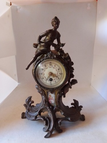 Ancienne pendule decor - pendule, femme