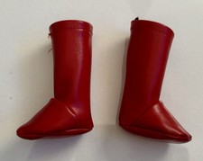 Poupée Dolly de Gégé Paire de Bottes Rouge Vinyl Vintage années 70