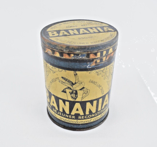 Rare boite banania cylindrique - rare,