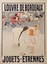 MATET- VINTAGE POSTER LOUVRE DE BORDEAUX NEWS-DAY TOYS - 1900