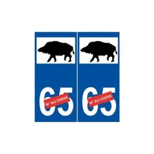 Sanglier sticker numéro