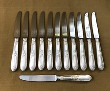 12 grands couteaux de table RAVINET D'ENFERT modèle EMPIRE métal argenté 24 cm