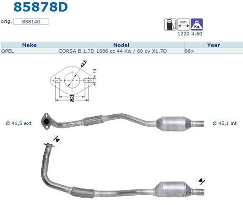 Pot catalytique opel corsa - catalytique, b
