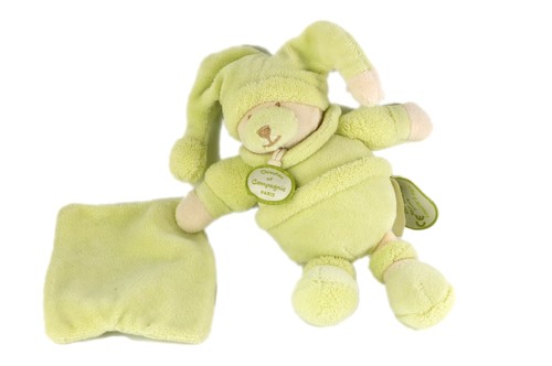 Doudou compagnie ours vert - doudou,