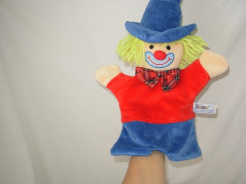Peluche marionnette clown 35cm - marionnette,