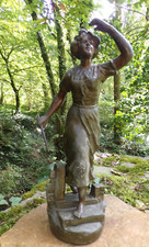 SCULPTURE / STATUE 33 CM CHRISTIAN RUCHOT ( 1871 - 1954 ) - REGULE PATINE BRONZE