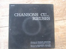ANCIEN DISQUE 33 TOURS 25 CM CHANSONS CURIEUSES PHILIPPE NICAUD AZNAVOUR DIMEY