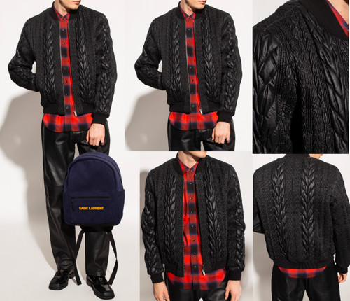 Saint laurent black bomber - laurent,