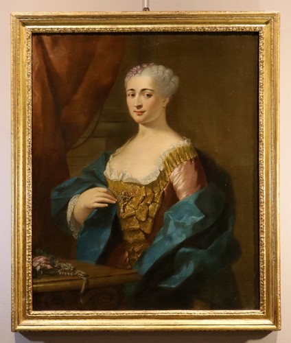 Grand tableau ancien portrait - grand,
