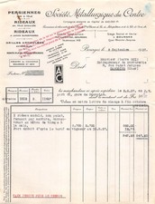 1937 PERSIENNES RIDEAUX SOCIETE METALLURGIQUE DU CENTRE A BOURGES - M. GOIN
