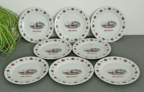 Assiette publicitaire x8 - assiette,