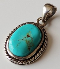Pendentif en Turquoise et  Argent 925 (4,0 g)
