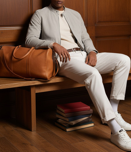 Veste homme cuir gris pur - en,