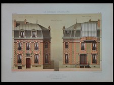 PARIS, 86 BOULEVARD PEREIRE, 1 RUE VERNIQUET - 1885 - 2 GRANDES LITHOGRAPHIES