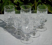 Bayel - Service de 6 verres à eau en cristal. Signés  Haut. 14,8 cm