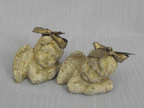 Lot anges en pierre - de, 2