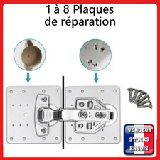 1 à 8 Plaques réparation charnière porte meubles cuisine armoire maison renfort