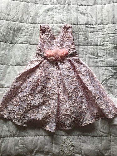 Robe fille rose mousson - , à