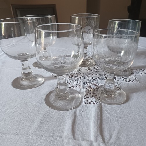 Six verres anciens verre - anciens,