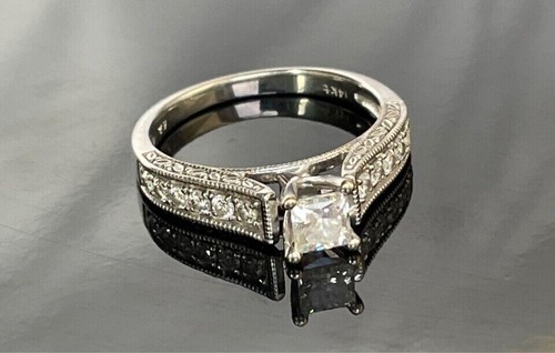 Solitaire diamant simulé rond