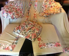 Couvre-lit ROMANEX "Simbad" + 2 taies + Paire de grands double-rideaux assortis 