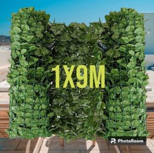 1 x 9 M haie artificielle lierre faux clôture filet cachant les fausses feuilles
