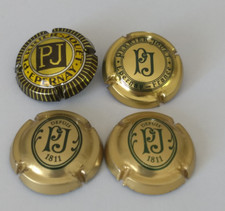 Lot de 4 capsules de champagne Perrier Jouet différentes