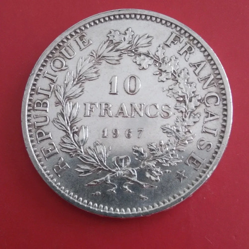 Piece argent francs 1967 - 10,