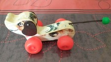 Chien en bois Little Snoopy Fisher Price Réf. 693 Jouet années 60-70 (Vintage)