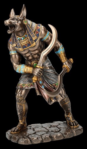 Figurine anubis avec épées - figurine,