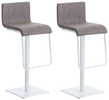 2 x Tabouret Chaise de Bar Limon en Tissu réglable en hauteur et pivotant