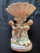 Ancien Groupe 3 Jeunes Filles Porcelaine Polychrome Allemande ? Saxe ? Meissen ?