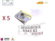 X5 CLIPS ECROU TOLE PARE-CHOC CACHE SOUS MOTEUR 694383 d'origine