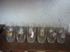 UDERZO  / ASTERIX / RARE SERIE COMPLETE DE 6 VERRES  AC  COCA COLA    