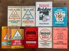Lot de 10 livres sur le BRIDGE - JAIS LEBEL LAHANA- Méthode Exercices Conseils