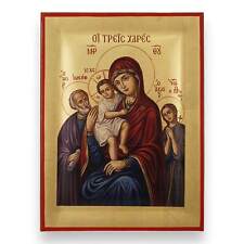 Icône de la Vierge Marie les Trois Joies - Icône byzantine grecque orthodoxe ...